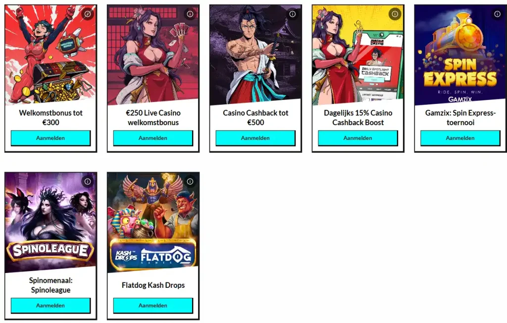 Actuele promotiepagina van Manga Casino die door de uitgever als actuele afbeelding uit de officiële bron moet worden toegevoegd